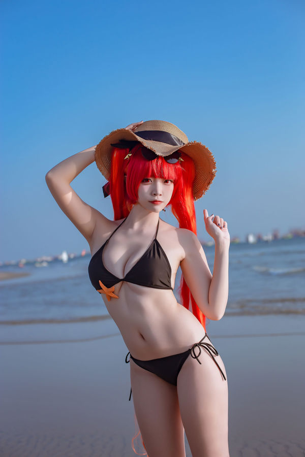 [Net Red COS] Maillot de bain populaire Coser Nizuo Nisa-Blue Honolulu