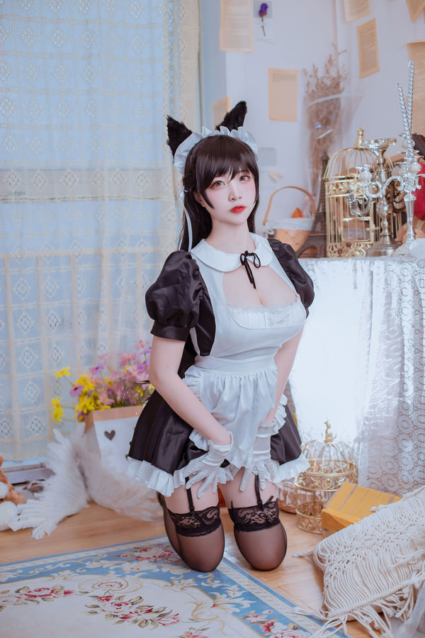 [Косплей фото] Популярный Coser Nizo Nisa - Canine's Dependent Blue Atago Maid