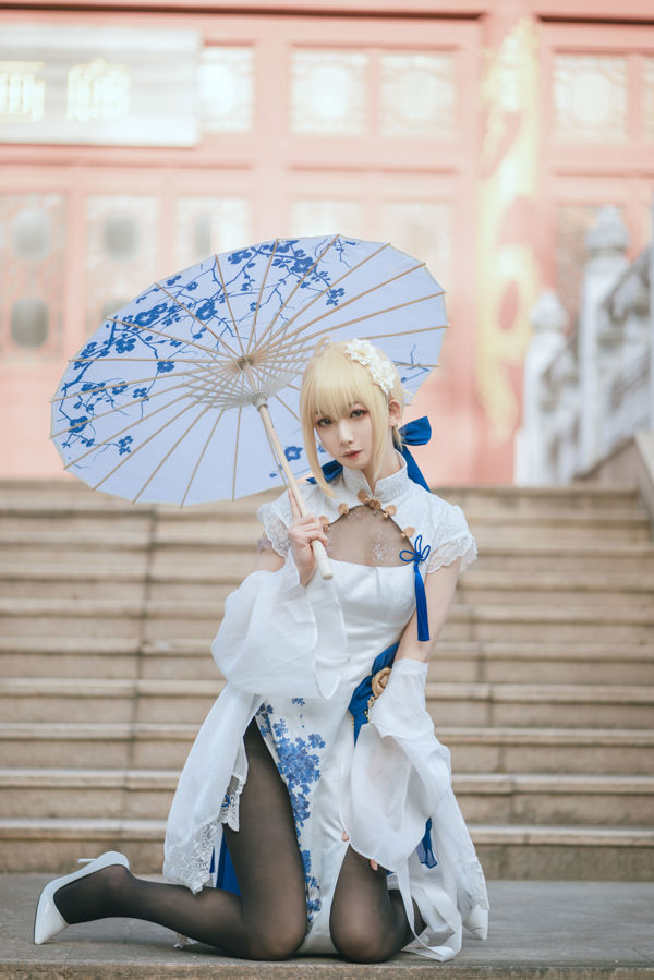 [Foto di COSER celebrità di Internet] Blogger di anime Feng Jiangjiang v - saber cheongsam