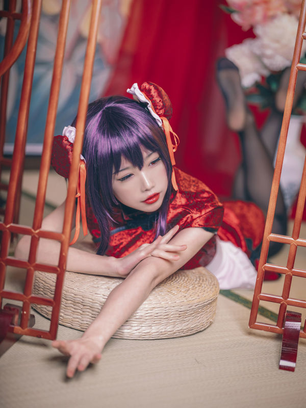 【COS福祉】アニメブロガーShuiMiaoaqua-Kasumi Hill Shiyu Cheongsam