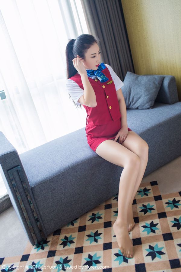 Wendy Ji Soo "Uniforme da hostess + calze seducenti" [Star Paradise LeYuan] Vol.021