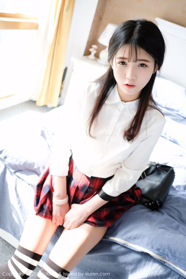 Cute Little Ye Zi „Koszula studencka + koronkowa bielizna przebranie” [优 星 馆 UXING] VOL.046