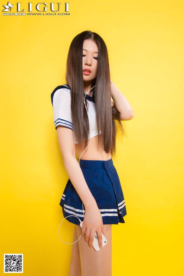 [丽 柜 LiGui] Model Jiayis "Langhaariger Seemannsanzug Schönheit mit seidigen Füßen" Schöne Beine und Jadefuß Foto Bild