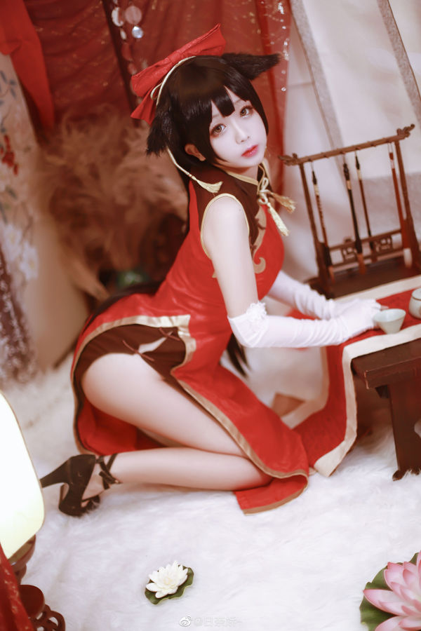 [COS phúc lợi] Nina Jiao - Kaohsiung Mastiff Red + White Cheongsam