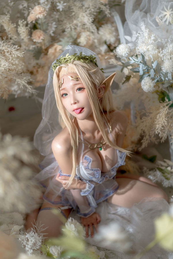 [ภาพถ่าย Net Red COSER] Anime Blogger Stupid Momo - ชุดแต่งงานเอลฟ์สีขาว